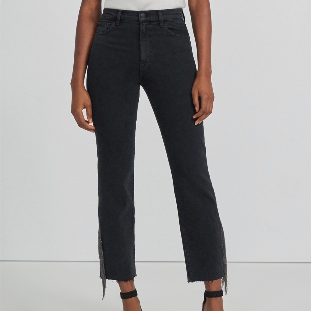 NWT Jbrand Jules high rise straight Jean chain